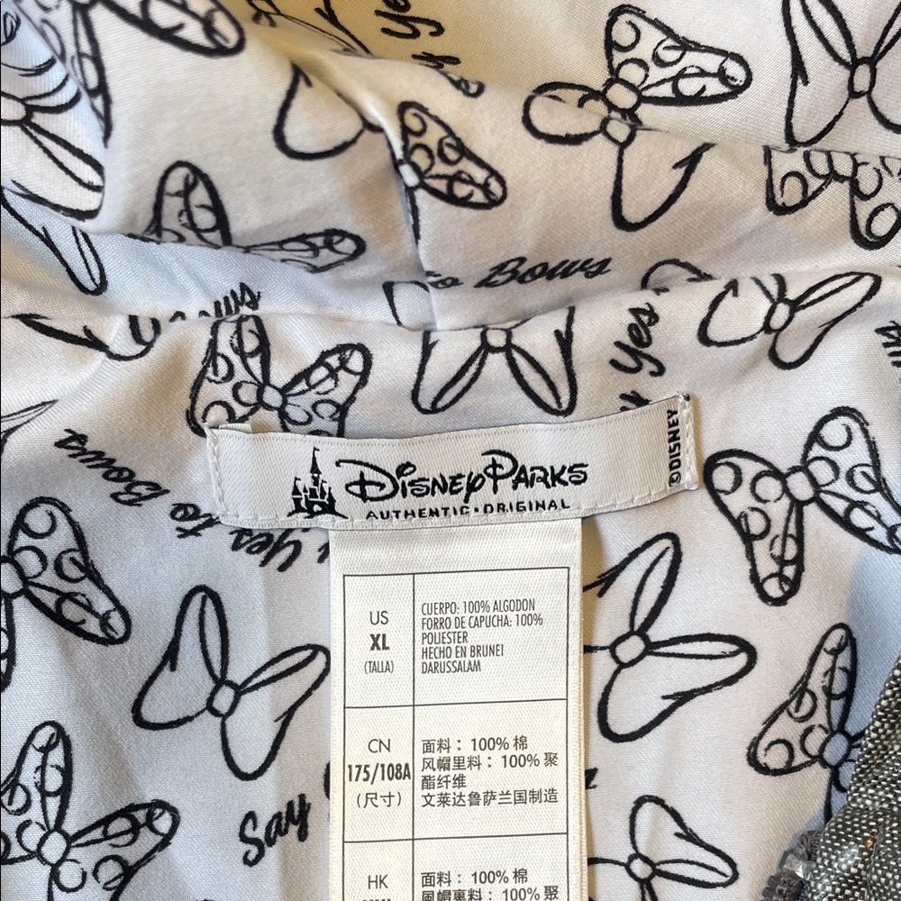 Walt Disney World - Gray Minnie Hooded Zip Up Jacket XL - Picture 2 of 7